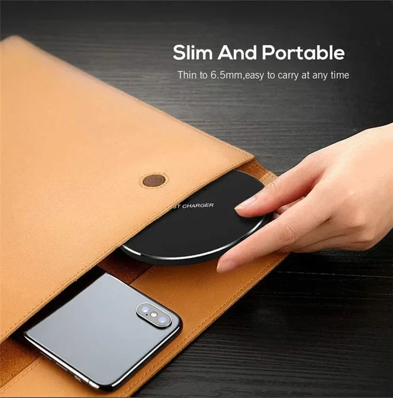 50W Wireless Charger Pad For IPhone 16 15 14 13 12 Pro XS Max 8 Upgrade Fast Wireless Charging Station For Samsung Xiaomi Huawei