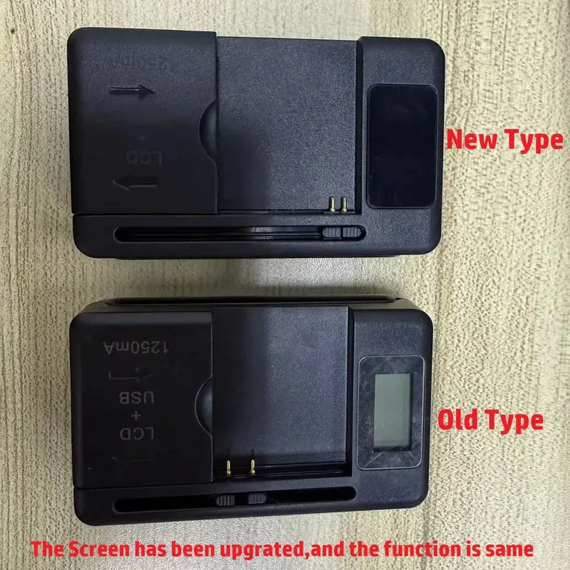 Mobile Battery Charger Universal LCD Indicator Screen USB-Port For Cell Phone Chargers 32-55mm Battery Charging US UK EU Plug