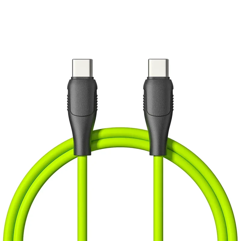 120W USB C 2Ports Charger Kit Green Wall Plug EU/US Adapter Fast Charging For iPhone iPad Samsung Xiaomi USB Type C Data Cables