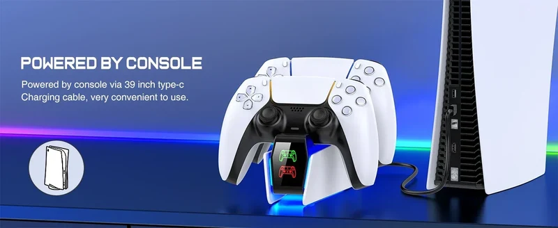 Controller Charging Station For PlayStation 5 Dual Fast Charger LED Indicator Charging Stand Docking Station ps5 accessories