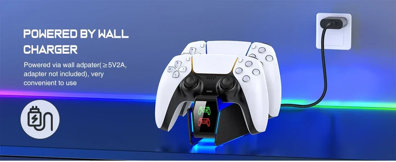Controller Charging Station For PlayStation 5 Dual Fast Charger LED Indicator Charging Stand Docking Station ps5 accessories