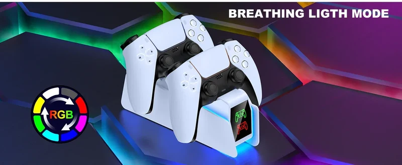 Controller Charging Station For PlayStation 5 Dual Fast Charger LED Indicator Charging Stand Docking Station ps5 accessories