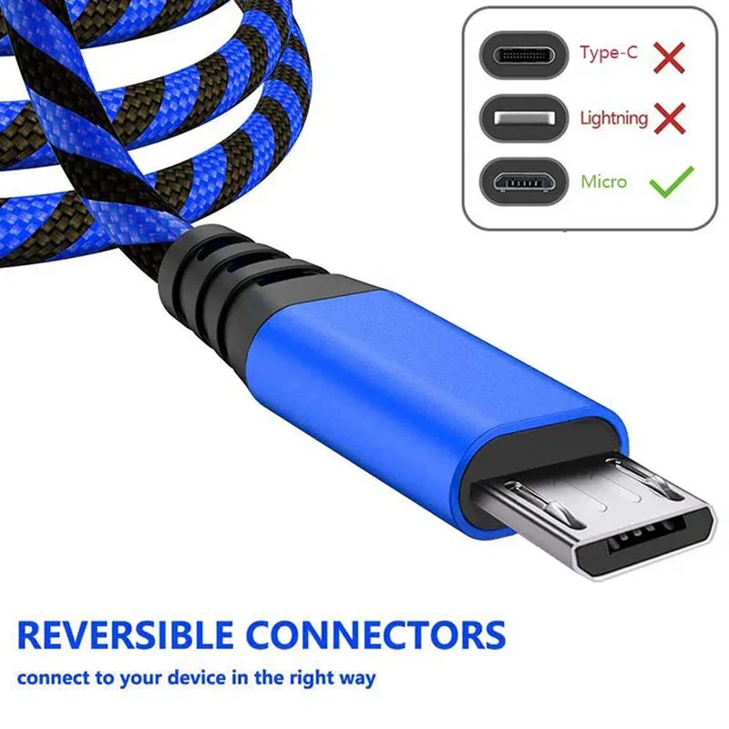 Nylon Braided Wire Charger Cable Micro USB Cable Date Sync 2A Fast Charging For Samsung A3/A5/A7A Huawei Android Mobile Phone