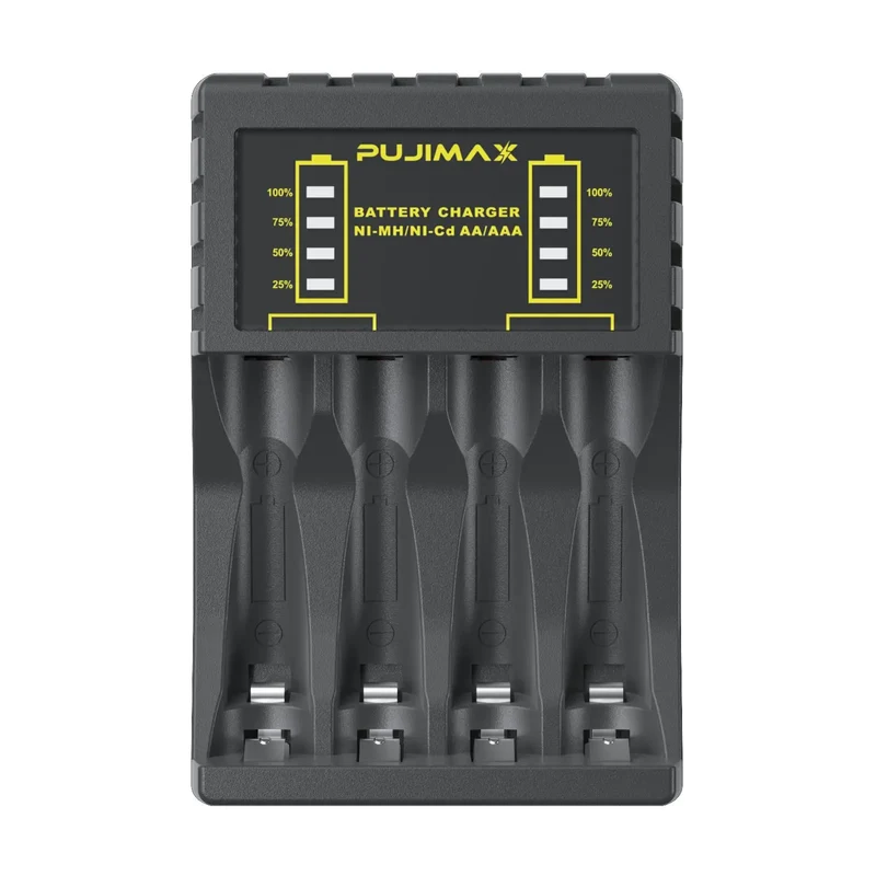 4 Slots Battery Charger Intelligent Fast USB Charger for AAA/AA Rechargeable Ni-MH/Ni-Cd Batteries with LED Indicator Charger