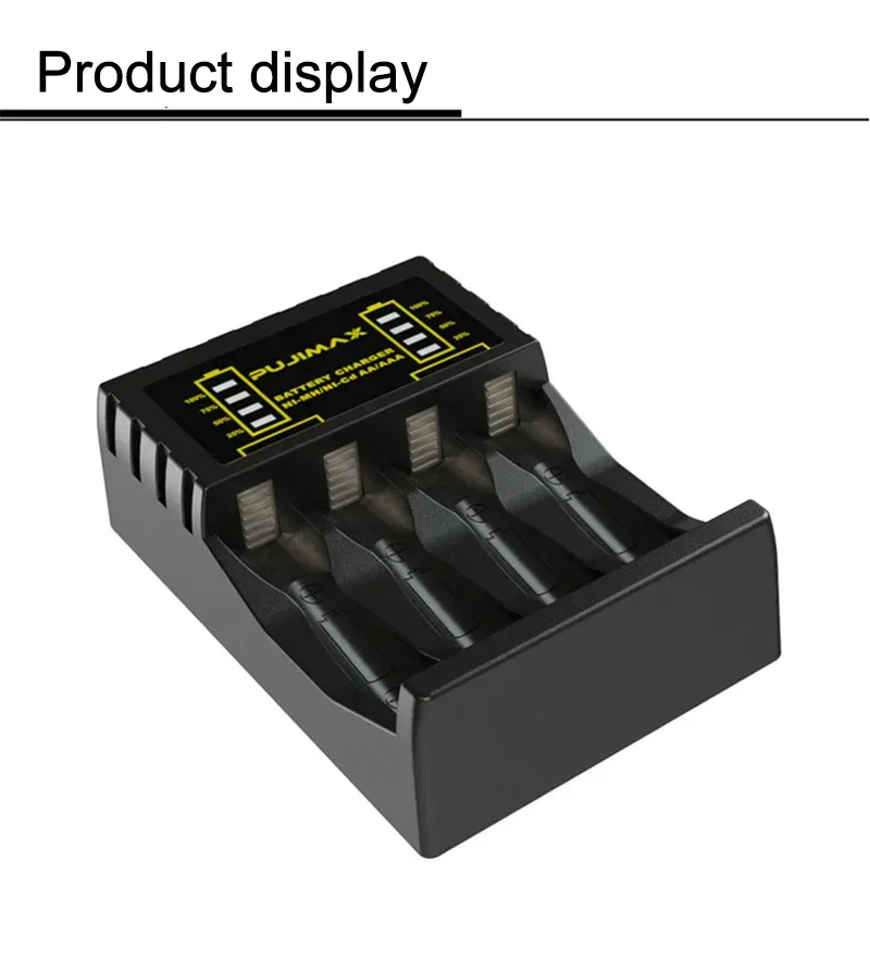 4 Slots Battery Charger Intelligent Fast USB Charger for AAA/AA Rechargeable Ni-MH/Ni-Cd Batteries with LED Indicator Charger