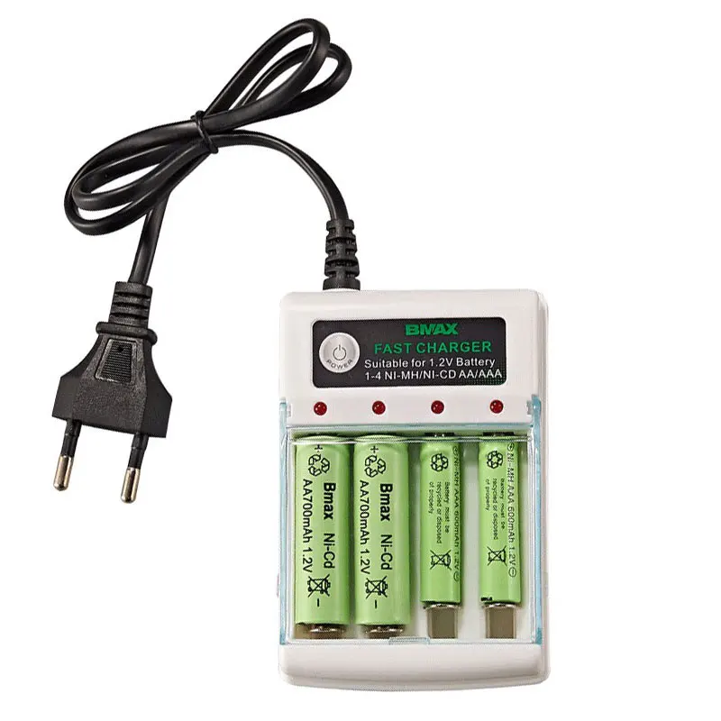 AA / AAA Battery Charger 2 4 Slots AC 110V 220V For NI-MH /NI-CD AA AAA Charging 1.2V Rechargeable Battery Charger
