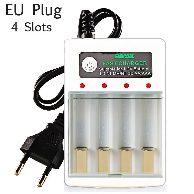AA / AAA Battery Charger 2 4 Slots AC 110V 220V For NI-MH /NI-CD AA AAA Charging 1.2V Rechargeable Battery Charger
