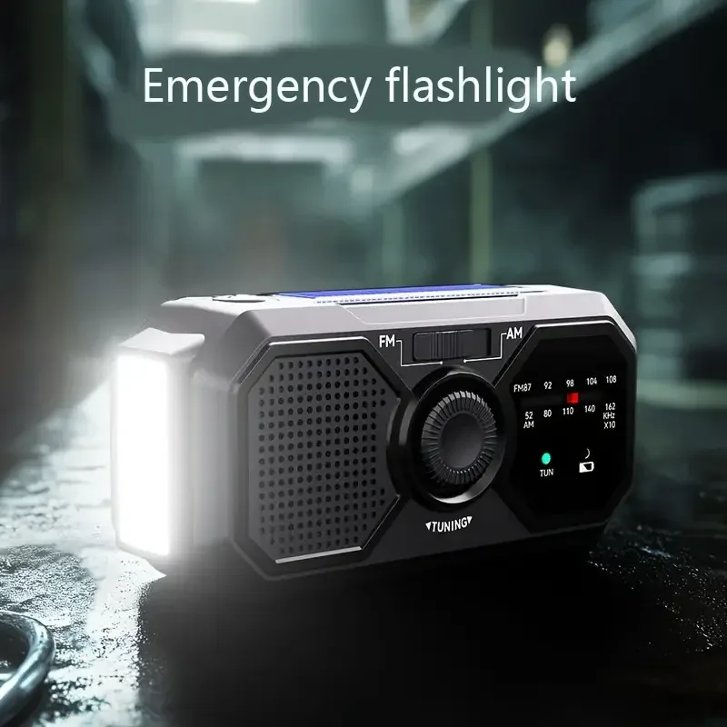 Portable Solar Radio, Emergency Kits first Aid Radio with Crank, Dynamo AM/FM Radio,Blackout Power station,USB Phone Charger
