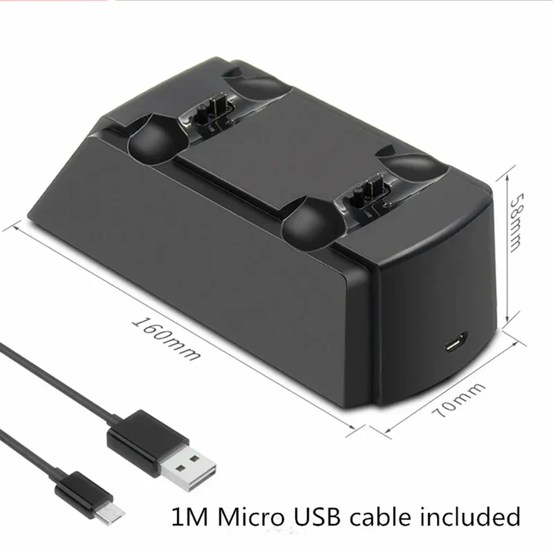 PS4 Controller Fast Charging Dock Station Dual Charger Stand with Status Indicator for Play Station 4/PS4 Slim/PS4 Pro