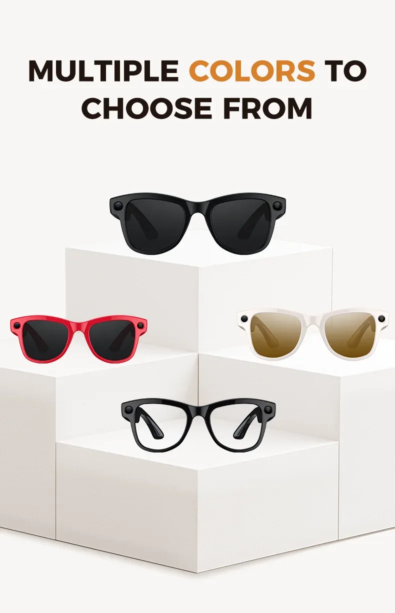 2026 New 800W Camera 3600mAh Portable Charger Smart Glasses 100+language Translation Bluetooth Call Music Player AI Chat Glasses
