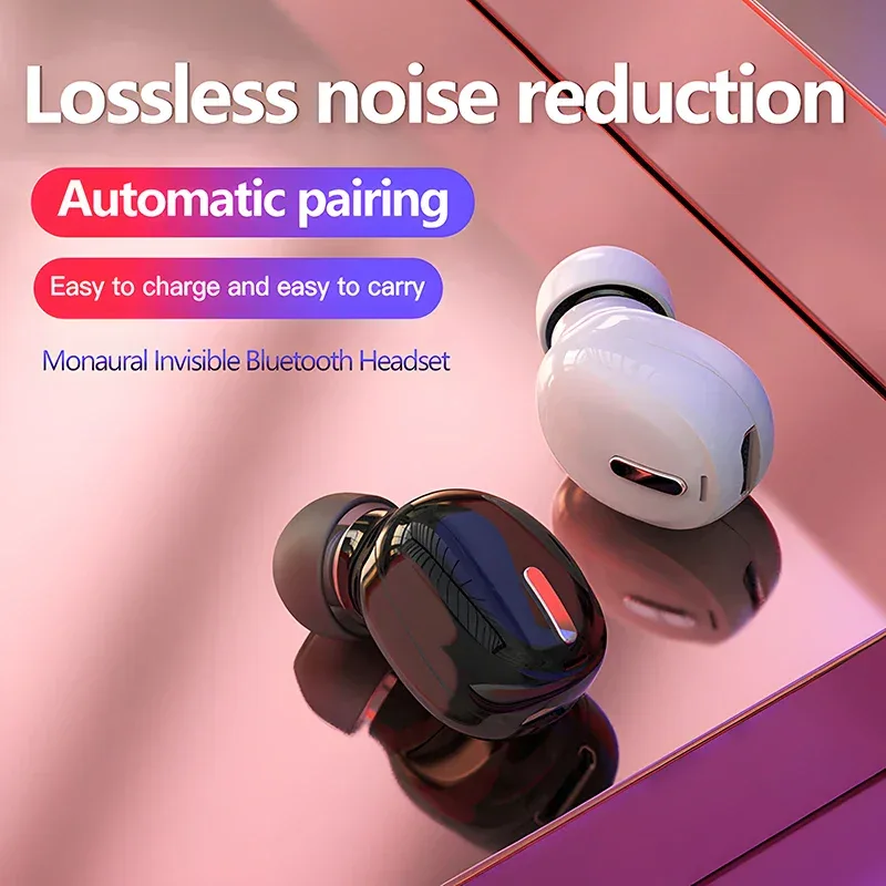 New Wireless Earphones Bluetooth 5.0 Headphones With Mic in-Ear Sports Waterproof TWS Earbuds Bluetooth Handsfree Single Headset