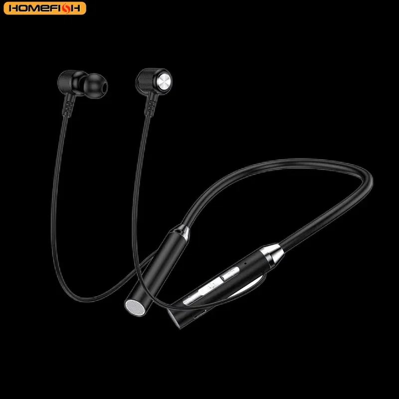 9D Bluetooth Earphones Wireless Headphones Magnetic Sport Neckband Neck-hanging TWS Earbuds Wireless Blutooth Headset with Mic