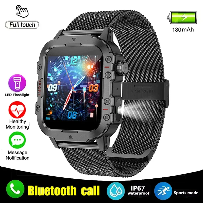 2025 New for Xiaomi Military Smart Watch Men IP67 3ATM Outdoor Sports Fitness Tracker Health Monitor 1.44Inch BT Call Smartwatch