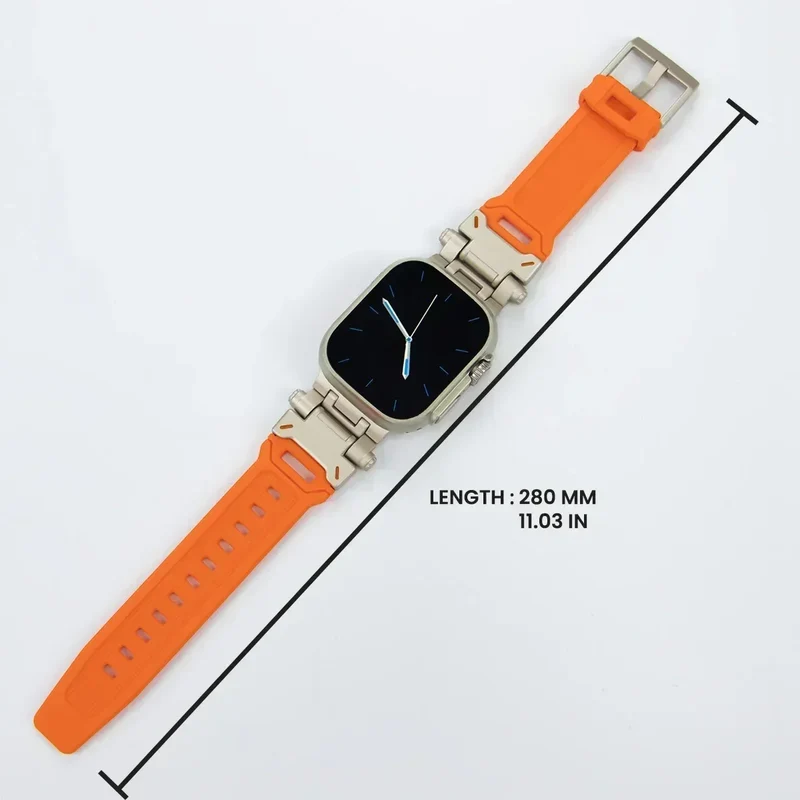 Silicone Sport Band for Apple Watch Ultra 49mm 45mm 42 44mm Rubber Strap for iWatch Series 9 8 7 se 6 5 4 ultra 2 49 Correa