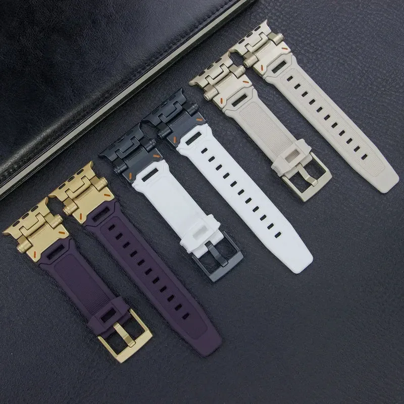 Silicone Sport Band for Apple Watch Ultra 49mm 45mm 42 44mm Rubber Strap for iWatch Series 9 8 7 se 6 5 4 ultra 2 49 Correa