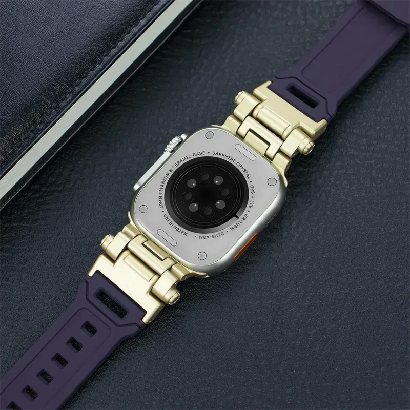 Silicone Sport Band for Apple Watch Ultra 49mm 45mm 42 44mm Rubber Strap for iWatch Series 9 8 7 se 6 5 4 ultra 2 49 Correa