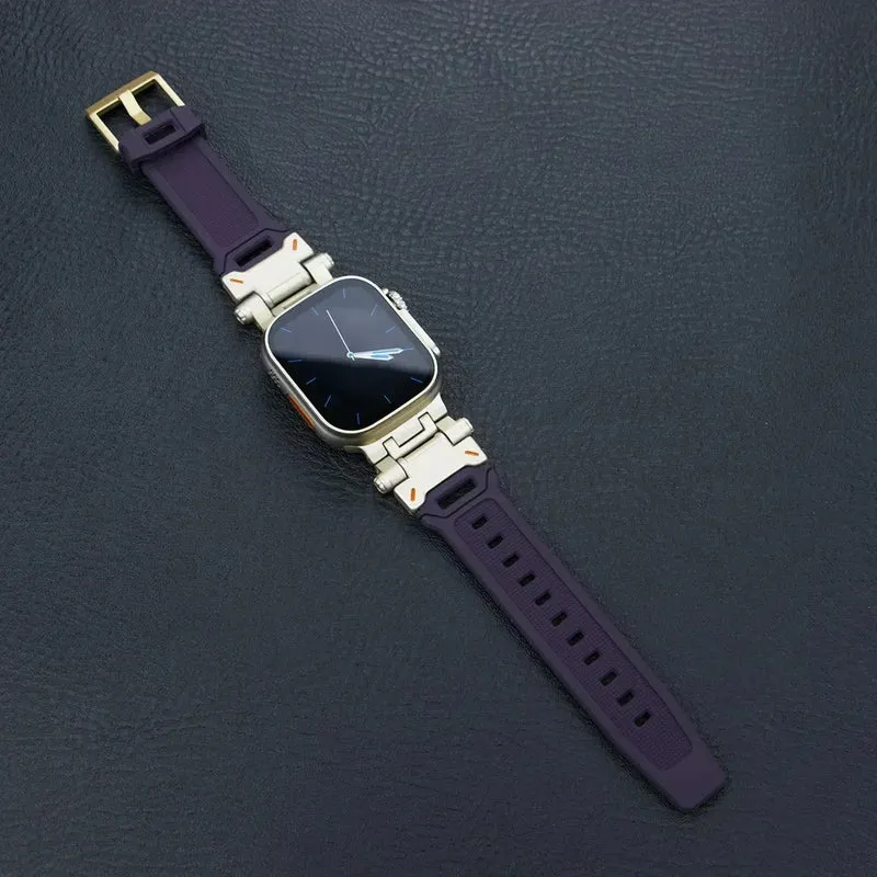 Silicone Sport Band for Apple Watch Ultra 49mm 45mm 42 44mm Rubber Strap for iWatch Series 9 8 7 se 6 5 4 ultra 2 49 Correa