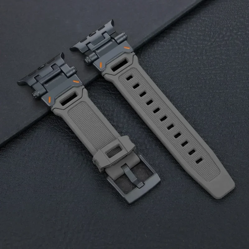 Silicone Sport Band for Apple Watch Ultra 49mm 45mm 42 44mm Rubber Strap for iWatch Series 9 8 7 se 6 5 4 ultra 2 49 Correa