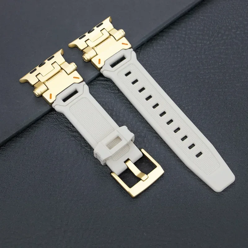 Silicone Sport Band for Apple Watch Ultra 49mm 45mm 42 44mm Rubber Strap for iWatch Series 9 8 7 se 6 5 4 ultra 2 49 Correa