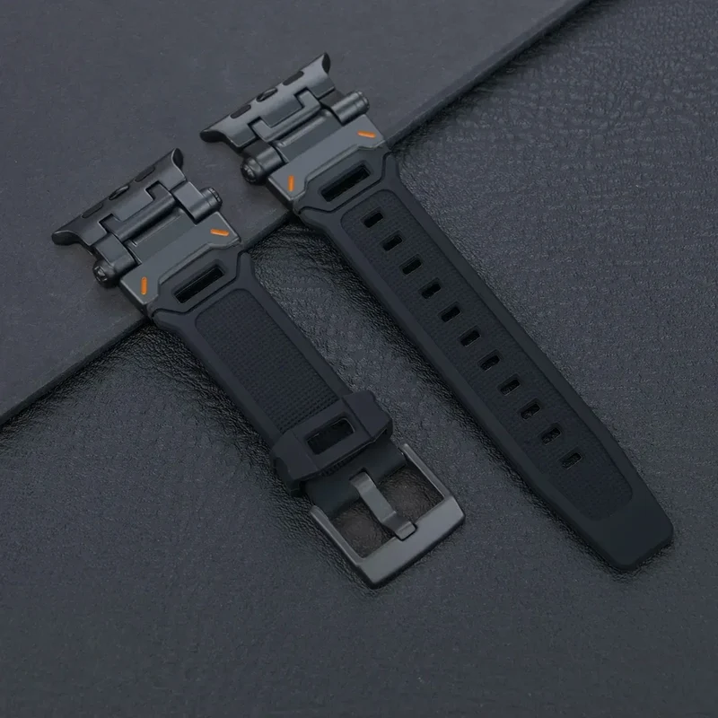 Silicone Sport Band for Apple Watch Ultra 49mm 45mm 42 44mm Rubber Strap for iWatch Series 9 8 7 se 6 5 4 ultra 2 49 Correa