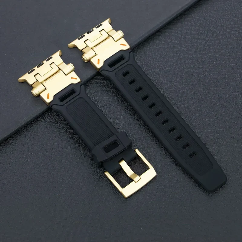 Silicone Sport Band for Apple Watch Ultra 49mm 45mm 42 44mm Rubber Strap for iWatch Series 9 8 7 se 6 5 4 ultra 2 49 Correa