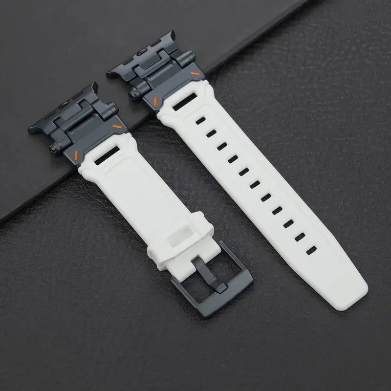 Silicone Sport Band for Apple Watch Ultra 49mm 45mm 42 44mm Rubber Strap for iWatch Series 9 8 7 se 6 5 4 ultra 2 49 Correa