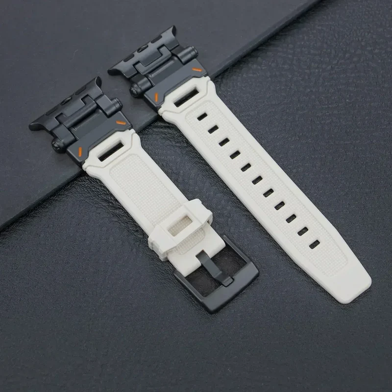 Silicone Sport Band for Apple Watch Ultra 49mm 45mm 42 44mm Rubber Strap for iWatch Series 9 8 7 se 6 5 4 ultra 2 49 Correa
