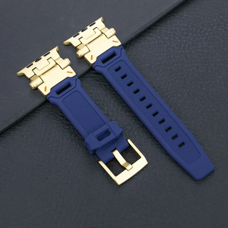 Silicone Sport Band for Apple Watch Ultra 49mm 45mm 42 44mm Rubber Strap for iWatch Series 9 8 7 se 6 5 4 ultra 2 49 Correa