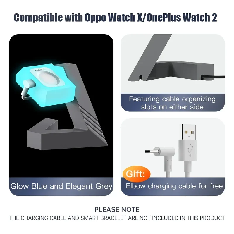 Watch Charging stand For OPPO WatchX/Oneplus Watch2 Smart Watch Dock Holder Charger Stand With OPPO WatchX Cable
