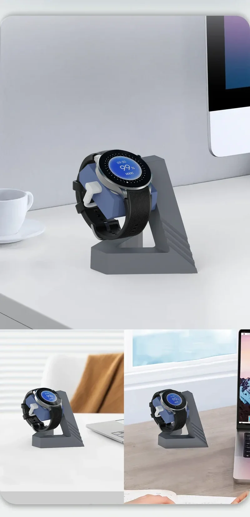 Watch Charging stand For OPPO WatchX/Oneplus Watch2 Smart Watch Dock Holder Charger Stand With OPPO WatchX Cable