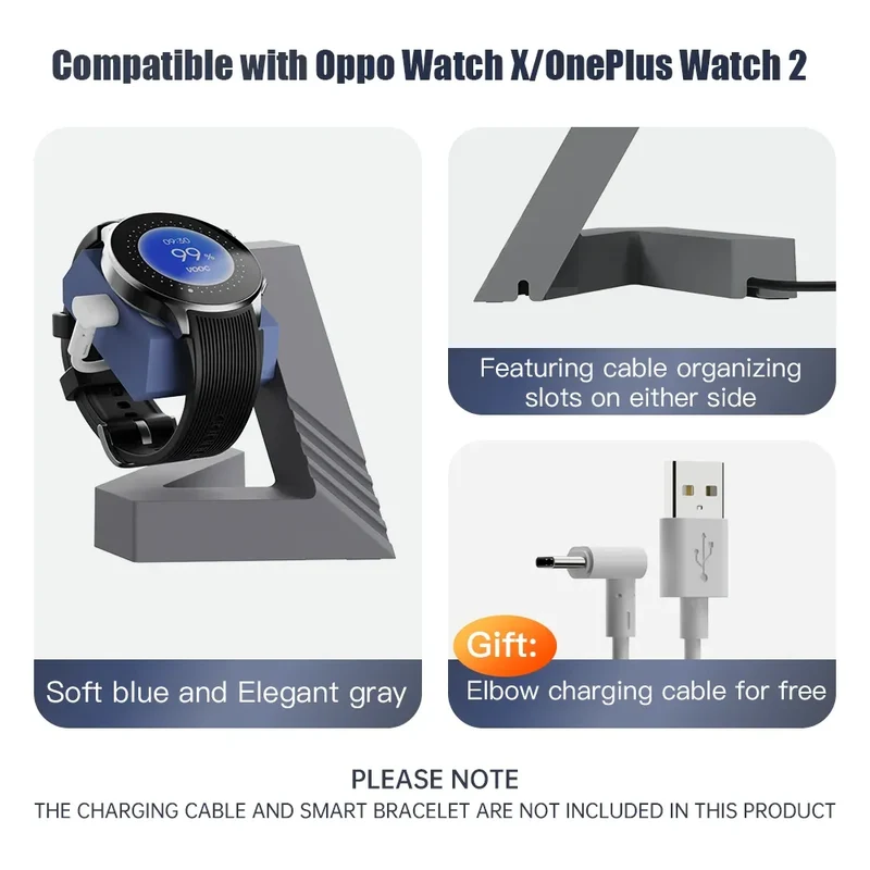 Watch Charging stand For OPPO WatchX/Oneplus Watch2 Smart Watch Dock Holder Charger Stand With OPPO WatchX Cable