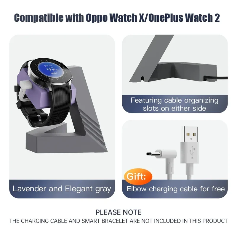 Watch Charging stand For OPPO WatchX/Oneplus Watch2 Smart Watch Dock Holder Charger Stand With OPPO WatchX Cable