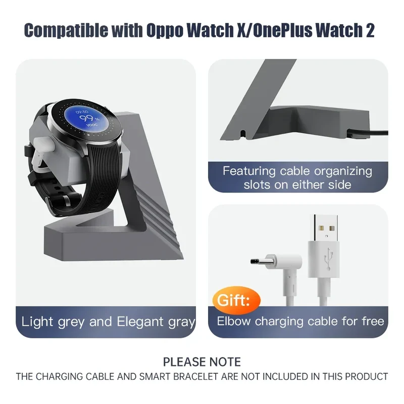 Watch Charging stand For OPPO WatchX/Oneplus Watch2 Smart Watch Dock Holder Charger Stand With OPPO WatchX Cable
