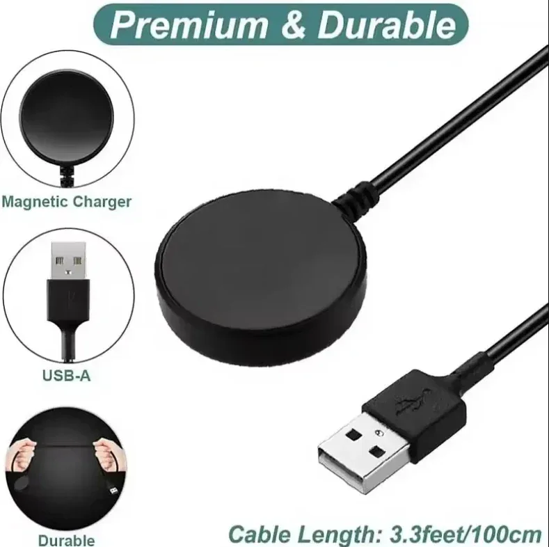 Portable Magnetic Watch Wireless Charger USB Cable Fast Charging Dock Station For Samsung Galaxy Watch 8 7 6 5pro 5 4 3 Active 2