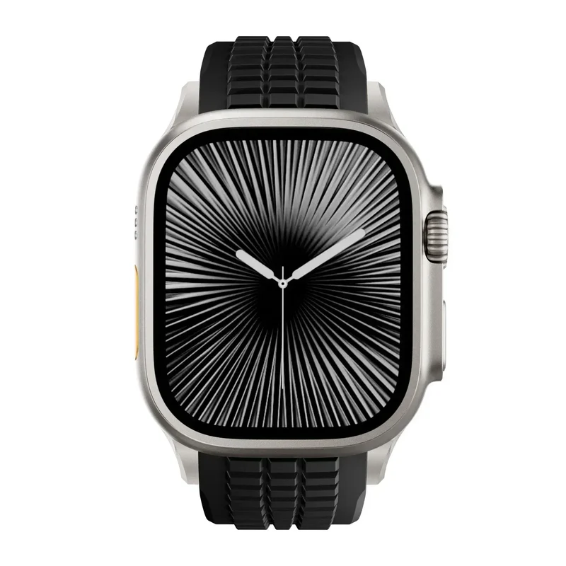 Silicone Band for Apple Watch Ultra 3/2 49mm Strap Men Sport Bracelet for Iwatch 11 10 9 8 7 6 5 Se 46mm 45mm 44mm Watchband