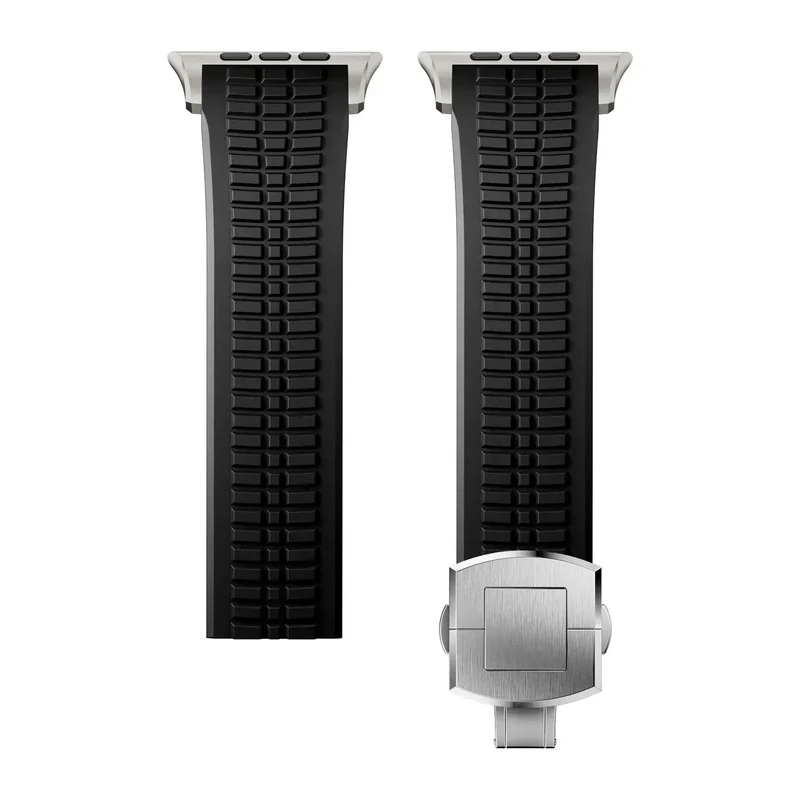 Silicone Band for Apple Watch Ultra 3/2 49mm Strap Men Sport Bracelet for Iwatch 11 10 9 8 7 6 5 Se 46mm 45mm 44mm Watchband