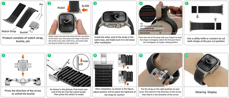 Silicone Band for Apple Watch Ultra 3/2 49mm Strap Men Sport Bracelet for Iwatch 11 10 9 8 7 6 5 Se 46mm 45mm 44mm Watchband
