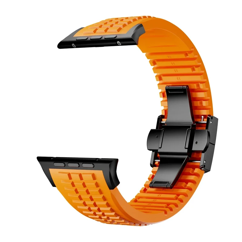 Silicone Band for Apple Watch Ultra 3/2 49mm Strap Men Sport Bracelet for Iwatch 11 10 9 8 7 6 5 Se 46mm 45mm 44mm Watchband