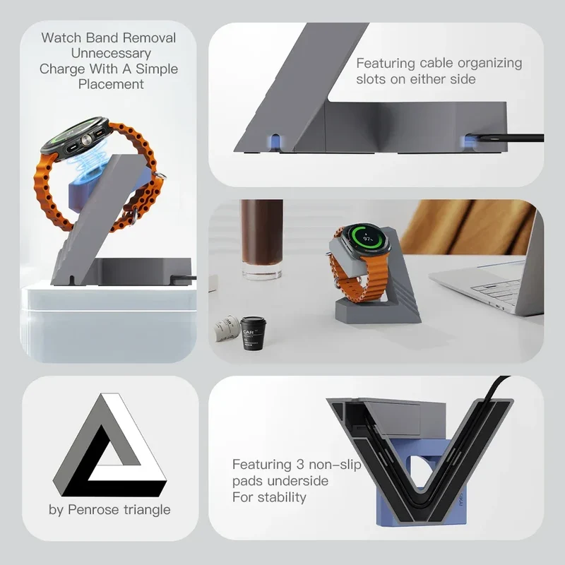 SIKAI Watch Charging Stand for Samsung Galaxy Classic8/5/5 Pro Samsung Galaxy Ultra/7/6/6Smart Watch Charger Dock Base