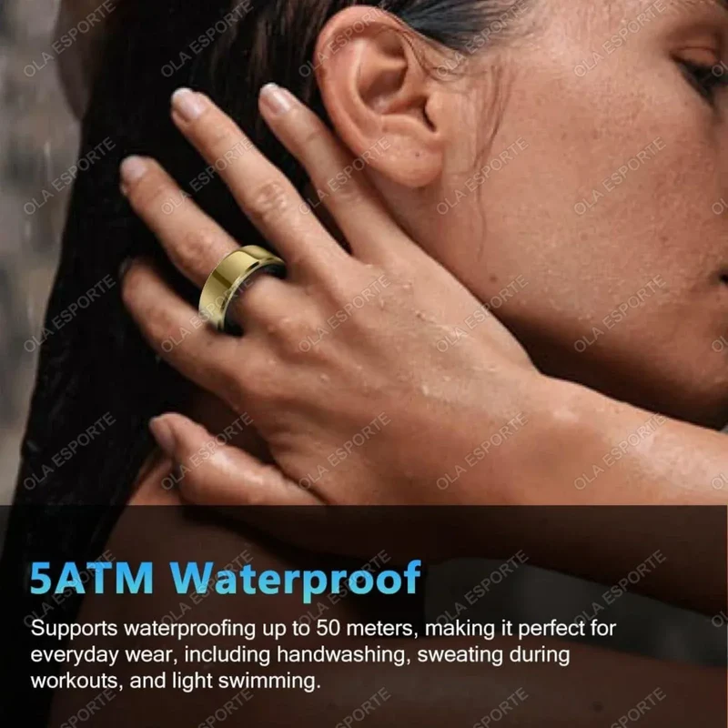 2025 Smart Ring Blood Pressure Heart Rate Sleep Monitoring Smartring IP68 & 5ATM Waterproof Multi-sport Mode Smartring Man Women