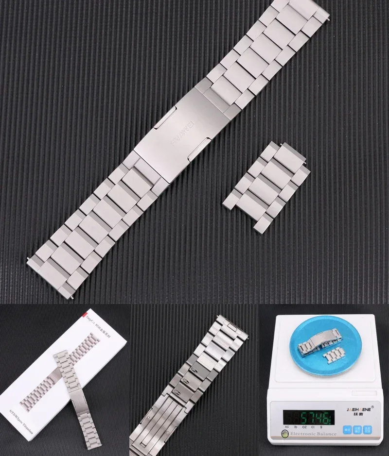 Original FKM Rubber Sport Band for Huawei GT3pro 46mm Titanium Watch Strap GT3 PRO Genuine Leather Band