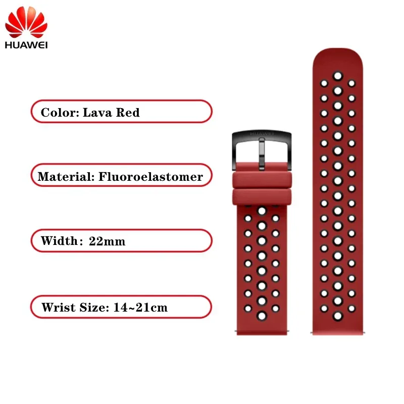 Original FKM Rubber Sport Band for Huawei GT3pro 46mm Titanium Watch Strap GT3 PRO Genuine Leather Band