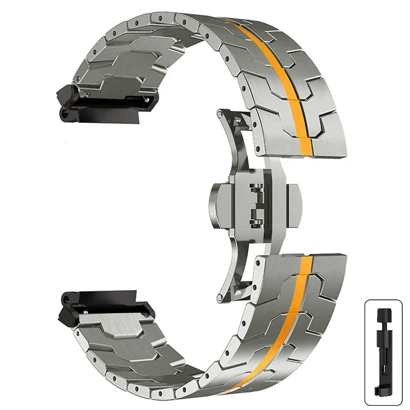 Steel Strap for Huami Amazfit T-rex 3/2 Trex Pro Metal Watch Band for Amazfit T-Rex Ultra Butterfly clasp Smartwatch Accessories