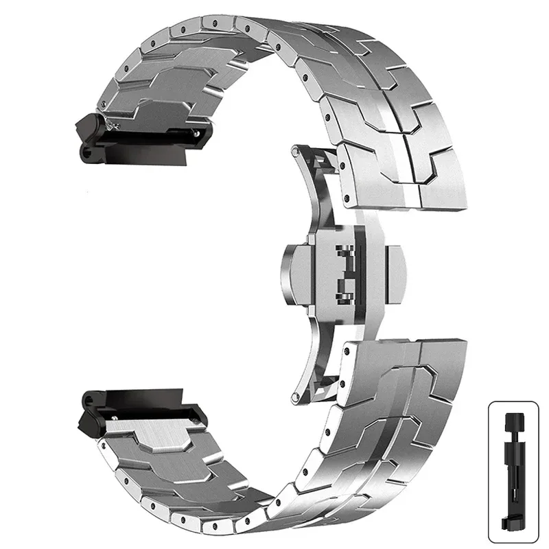 Steel Strap for Huami Amazfit T-rex 3/2 Trex Pro Metal Watch Band for Amazfit T-Rex Ultra Butterfly clasp Smartwatch Accessories