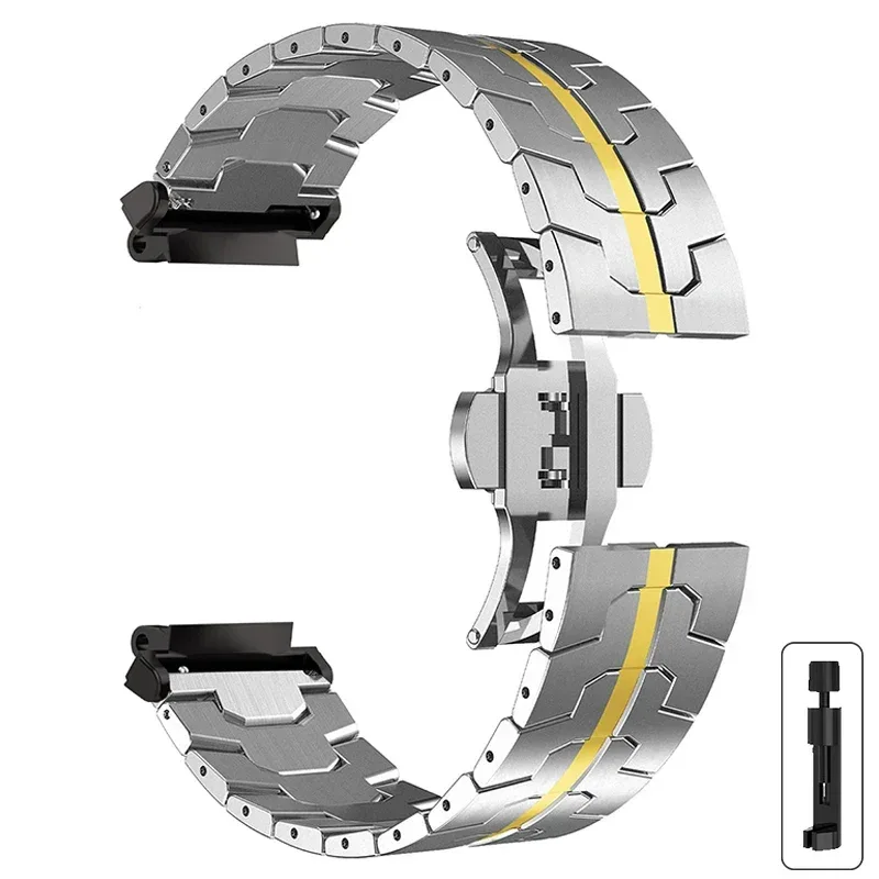 Steel Strap for Huami Amazfit T-rex 3/2 Trex Pro Metal Watch Band for Amazfit T-Rex Ultra Butterfly clasp Smartwatch Accessories