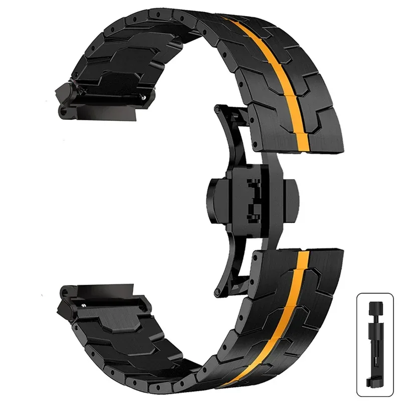 Steel Strap for Huami Amazfit T-rex 3/2 Trex Pro Metal Watch Band for Amazfit T-Rex Ultra Butterfly clasp Smartwatch Accessories