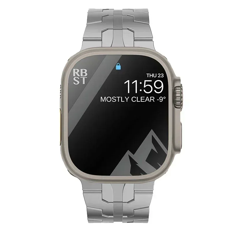 Titanium Strap for Apple Watch Ultra2 49mm 45 46 44mm 38mm 41mm Band Luxury Men's Style Bracelet for IWatch SE 10 9 8 7 6 5 4 3
