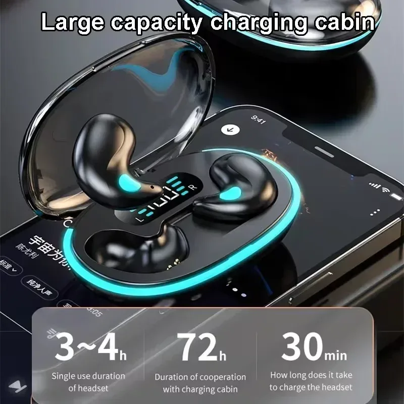 X55 Sleeping Earbuds Wireless Mini Headphones For Work TWS Bluetooth Earphone Stereo Hidden Headsets with Mic HD Call Waterproof