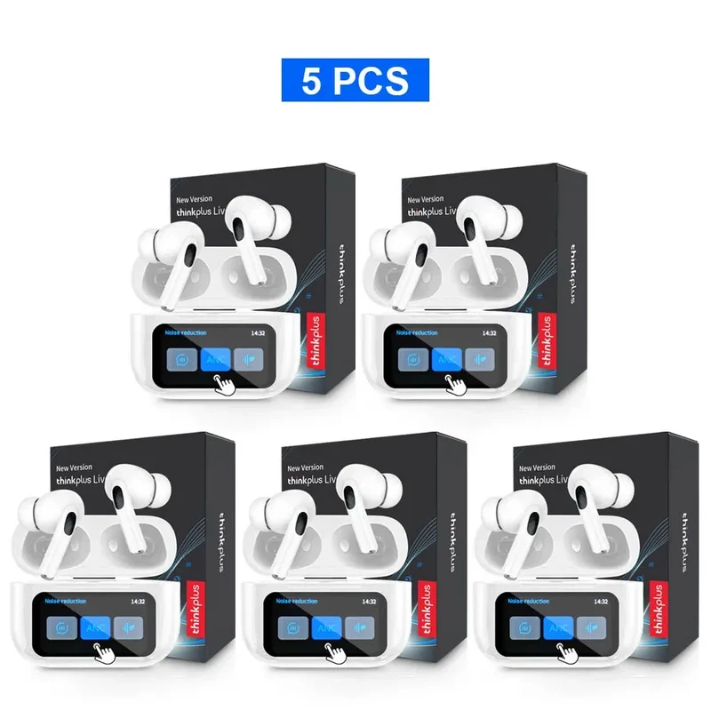 Original Thinkplus Wireless Bluetooth Earphones ANC Noise Reduction Earbuds HD Mic Call Gamer Headsets LED Touch Screen Control
