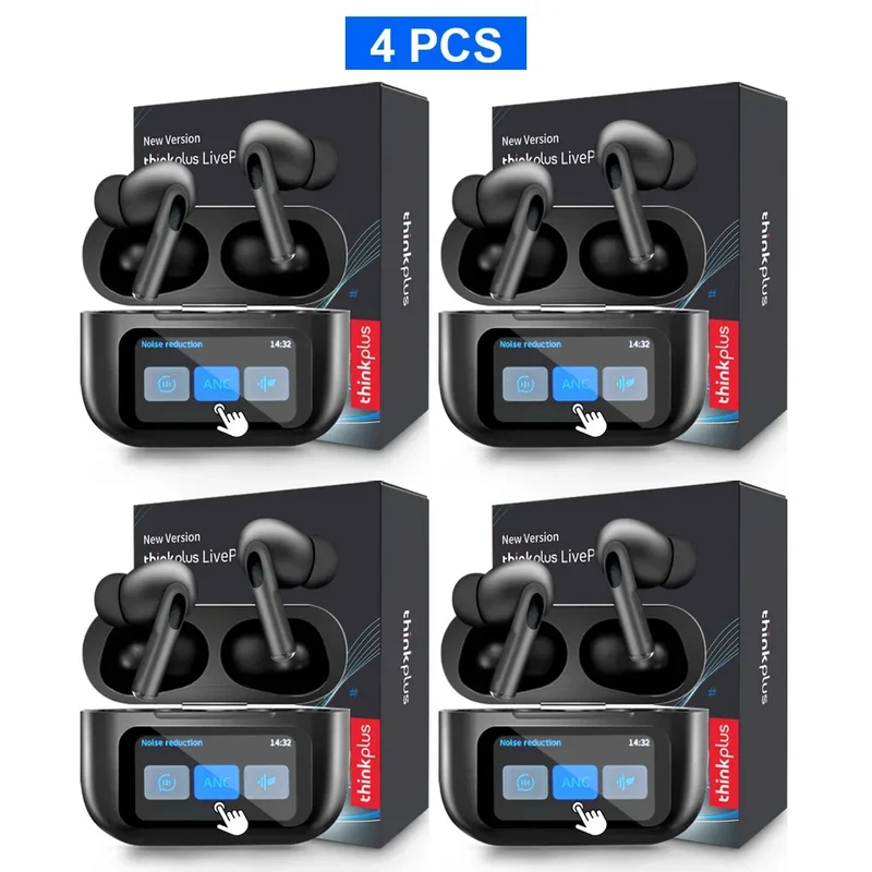 Original Thinkplus Wireless Bluetooth Earphones ANC Noise Reduction Earbuds HD Mic Call Gamer Headsets LED Touch Screen Control